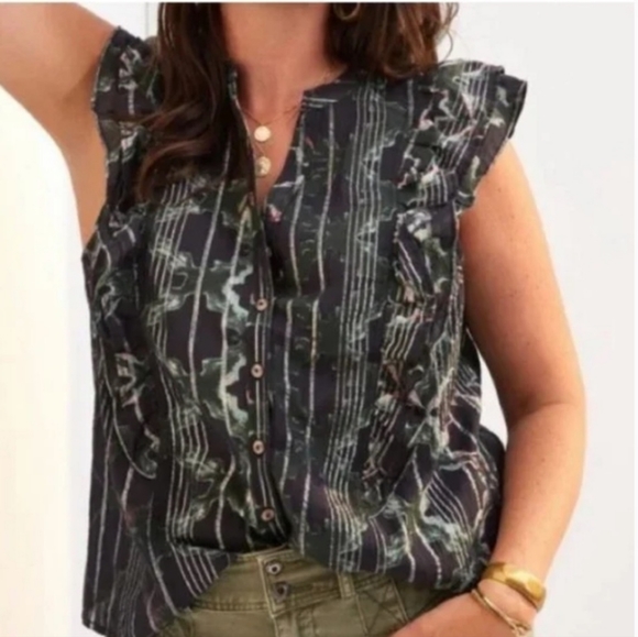 NWT Anthropologie Pilcro Ruffle Top - Picture 3 of 14